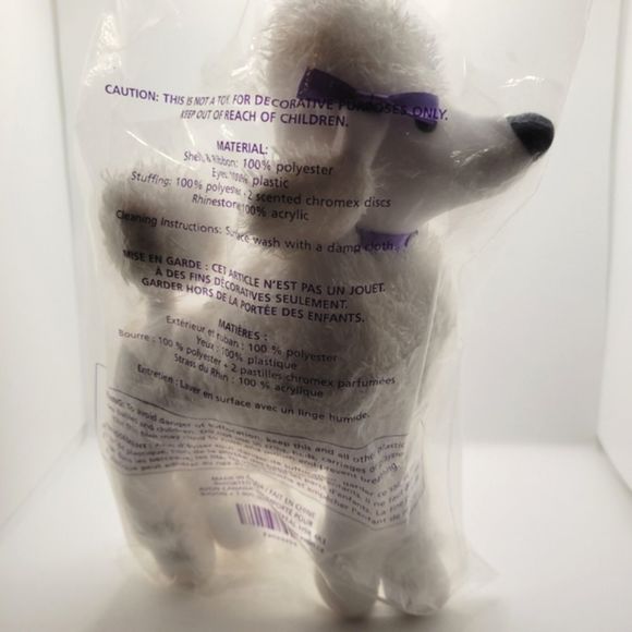 Avon Tranquil Moments Plush Poodle White Scented NIP - Picture 4 of 8